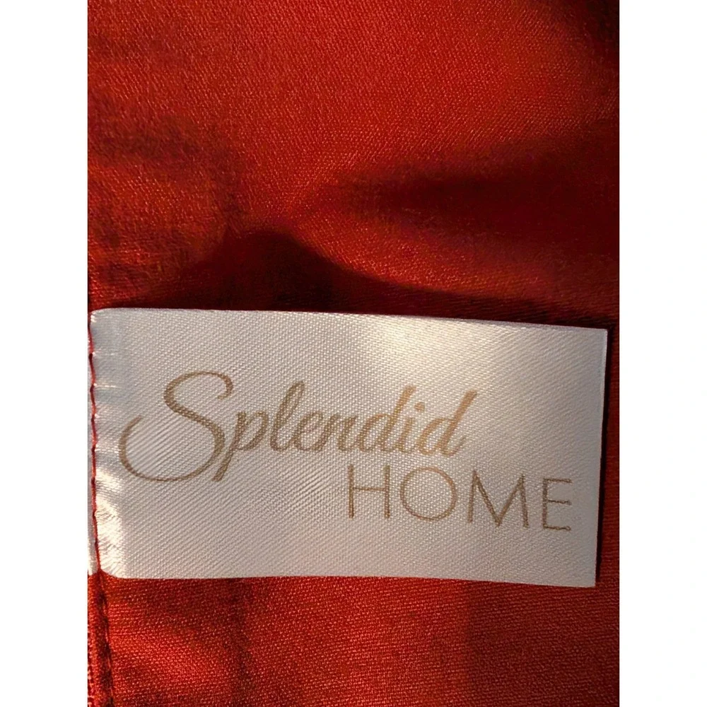Table Runner 15 X 72 Embroidered Leaves Burnt Orange Cottage Farmhouse